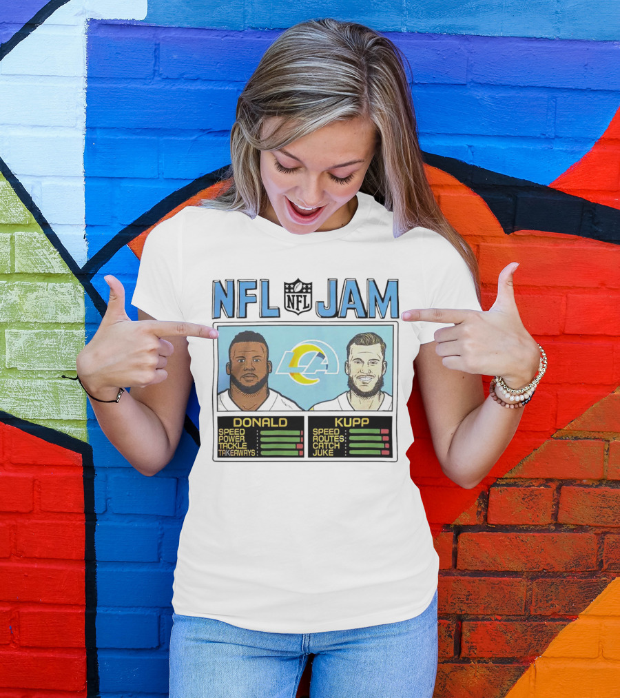 NFL Jam Rams Donald Kupp Speed Power Tackles Routes T-Shirt