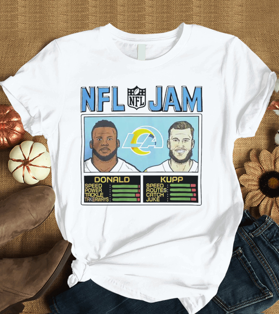 NFL Jam Rams Donald Kupp Speed Power Tackles Routes T-Shirt