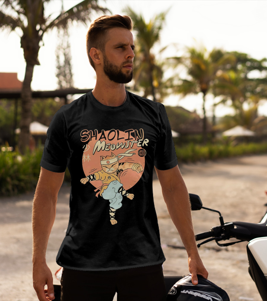 Shaolin Meowster Martial Arts Cat XIII T-Shirt