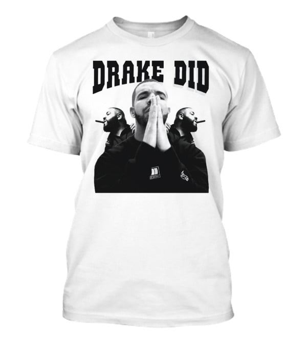 Drake Did Aubrey Drake Graham Vintage Prayer Pose Black And White Trio T-Shirt