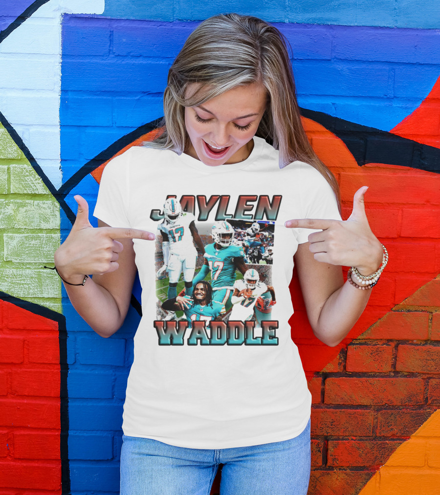 Jaylen Waddle Miami Dolphins Football Player Number 17 T-Shirt