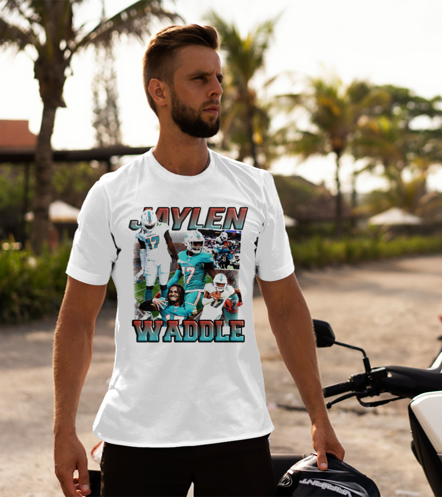 Jaylen Waddle Miami Dolphins Football Player Number 17 T-Shirt