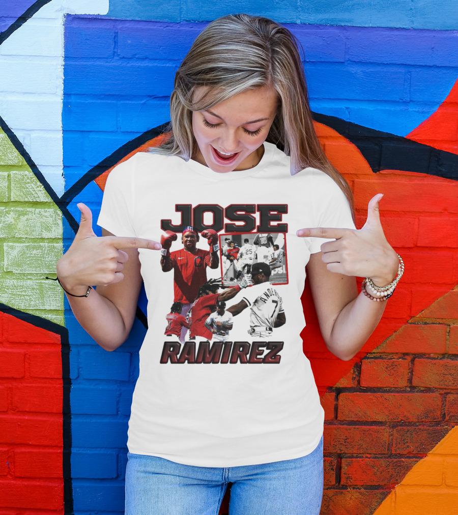 Jose Ramirez Cleveland Guardians Down Goes Anderson Boxing Moments T-Shirt