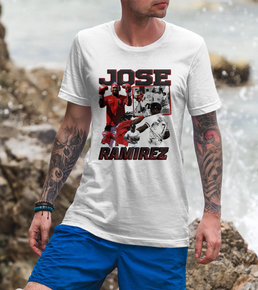 Jose Ramirez Cleveland Guardians Down Goes Anderson Boxing Moments T-Shirt