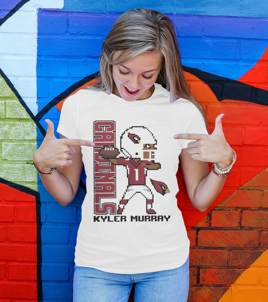 Cardinals Kyler Murray Arizona Football Pixel T-Shirt