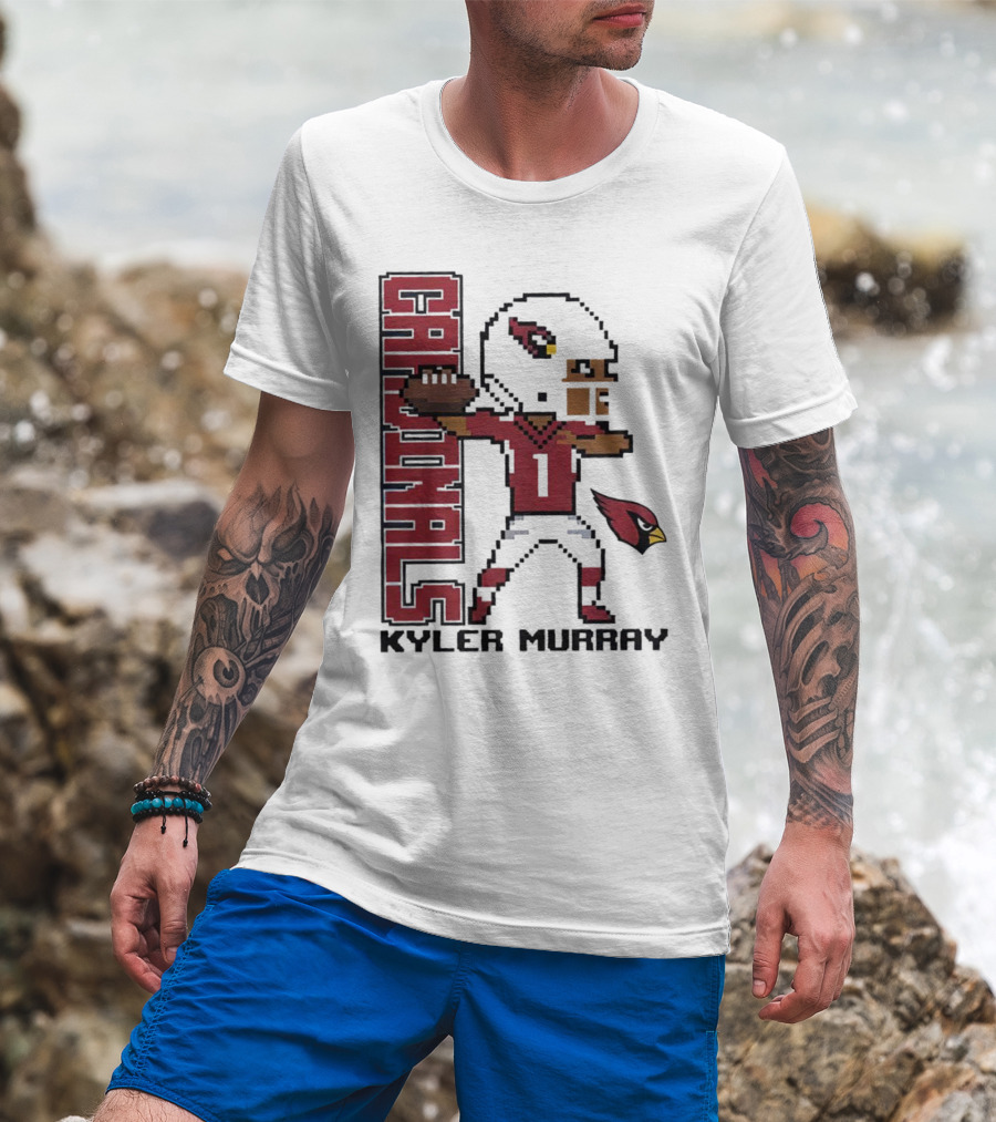 Cardinals Kyler Murray Arizona Football Pixel T-Shirt