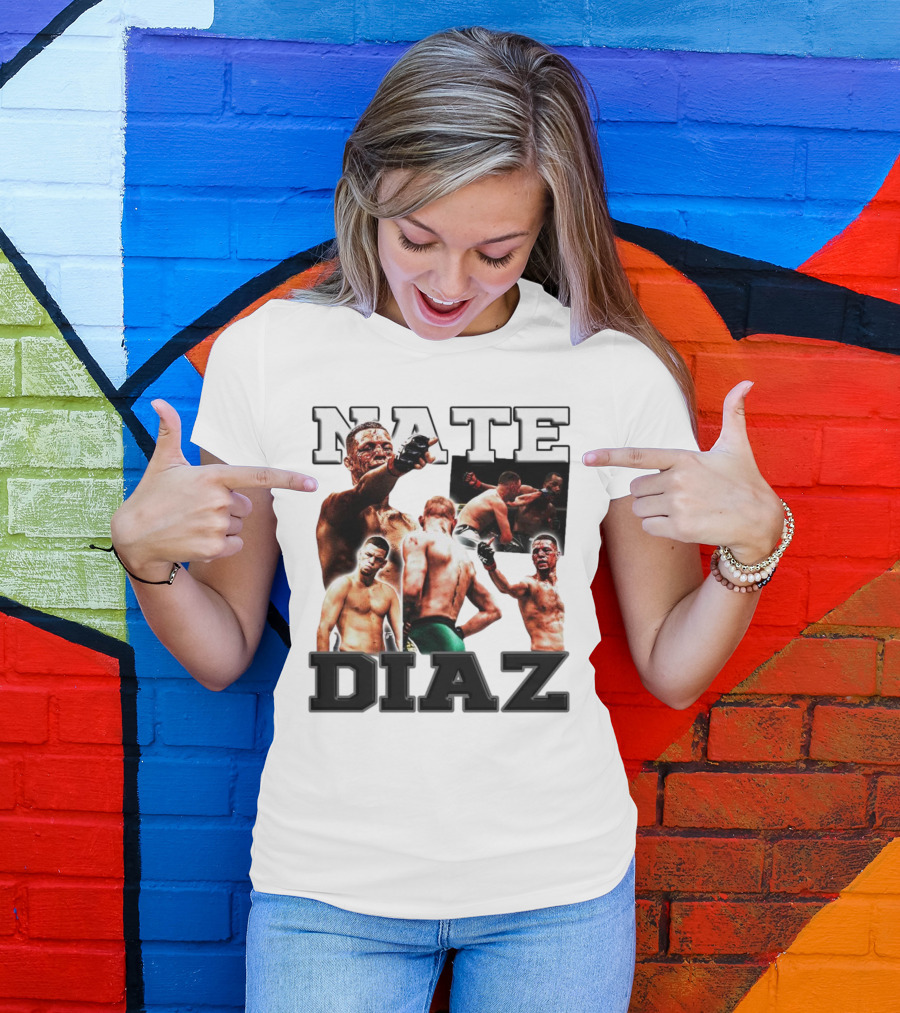 Nate Diaz MMA Fight Collage T-Shirt
