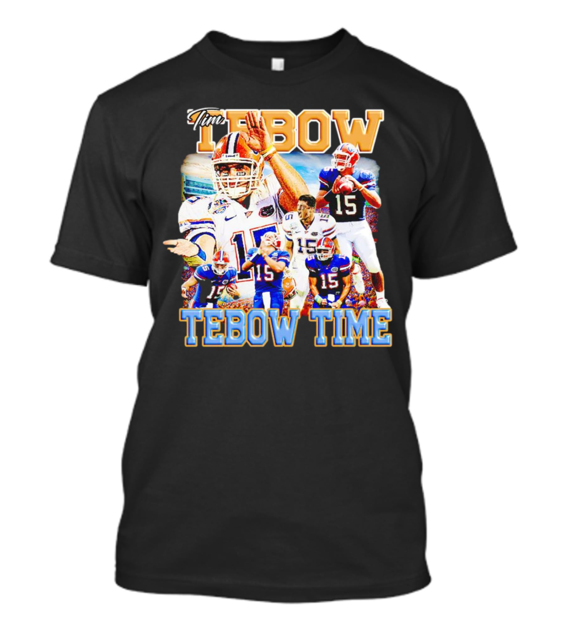 Tim Tebow Florida Gators Football Tebow Time 15 Quarterback Legend T-Shirt