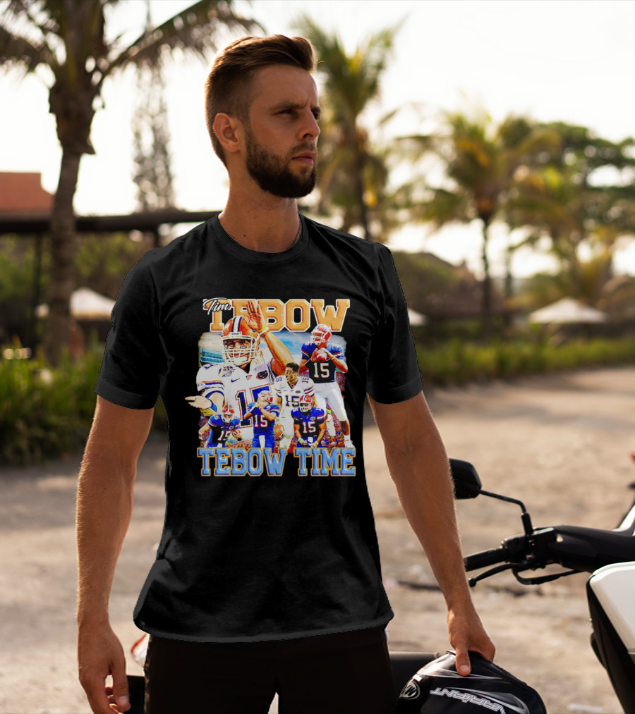 Tim Tebow Florida Gators Football Tebow Time 15 Quarterback Legend T-Shirt
