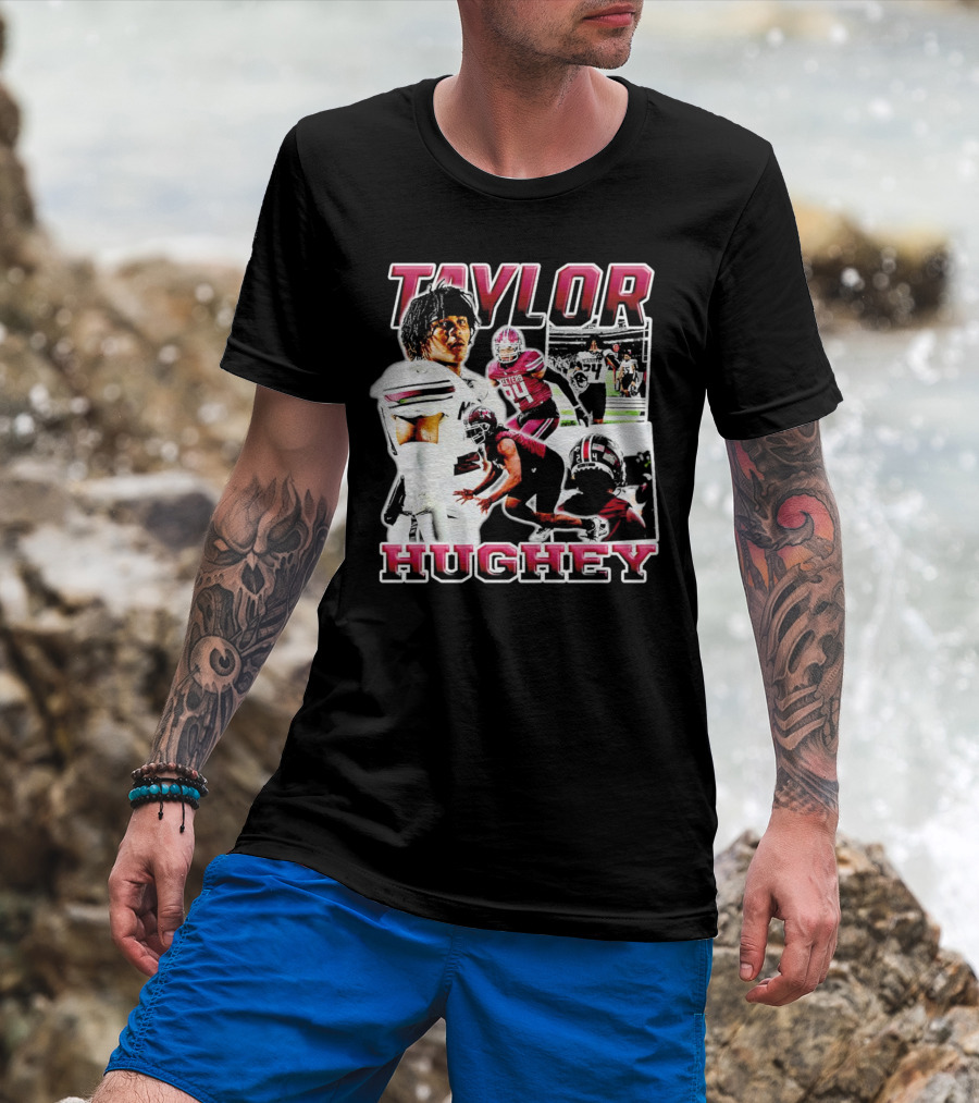 Taylor Hughey Mesquite High School Boys Varsity Football Action Collage T-Shirt