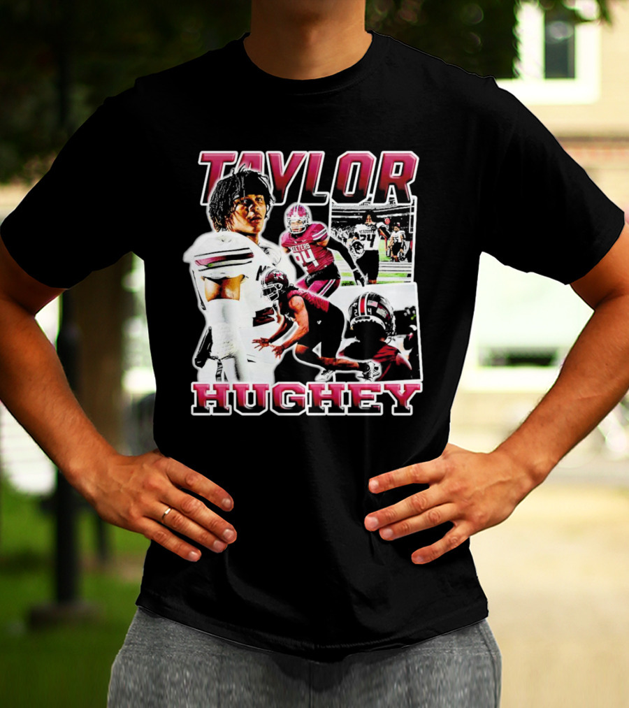 Taylor Hughey Mesquite High School Boys Varsity Football Action Collage T-Shirt