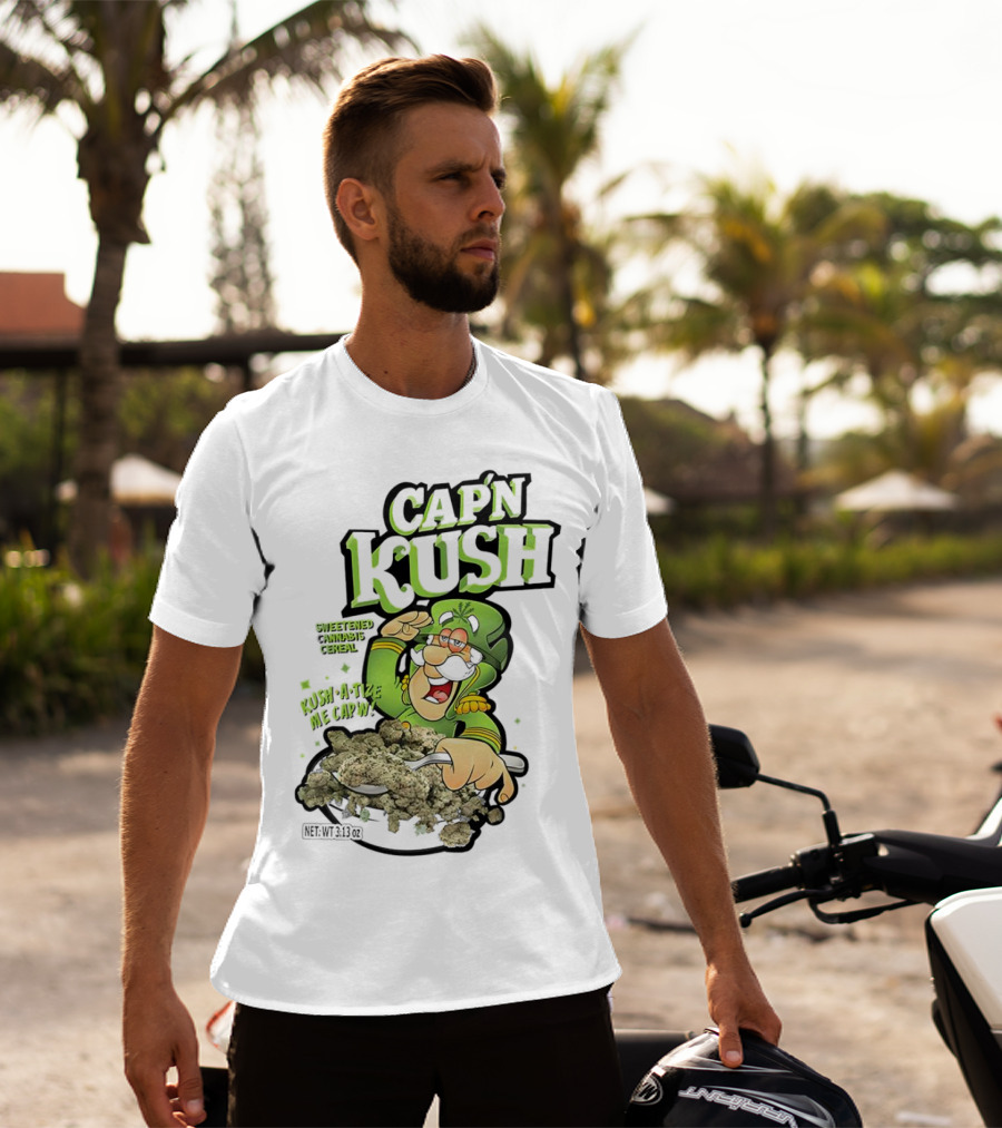 CAP'N KUSH SWEETENED CANNABIS CEREAL KUSH-A-TIZE ME CAP'N T-Shirt
