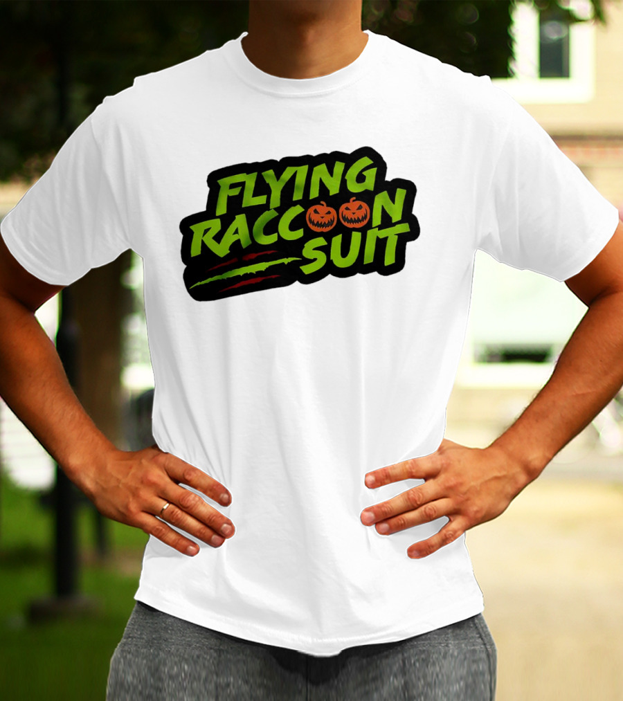 Flying Raccoon Suit This Is Skaloween Jack-O'-Lantern Claw Marks T-Shirt