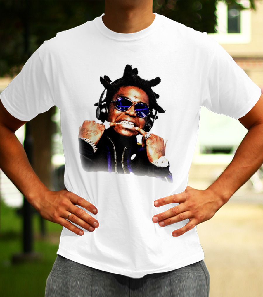 Kodak Black Rapper With Blue Sunglasses Grills And Jewelry T-Shirt