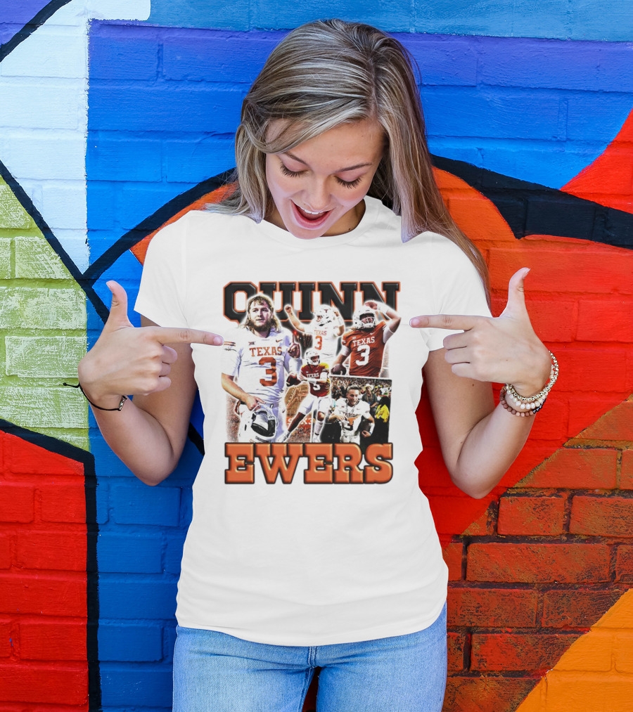 Quinn Ewers Texas Football Longhorns Number 3 T-Shirt