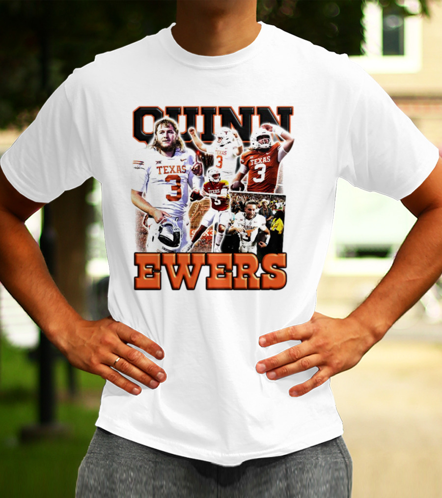 Quinn Ewers Texas Football Longhorns Number 3 T-Shirt