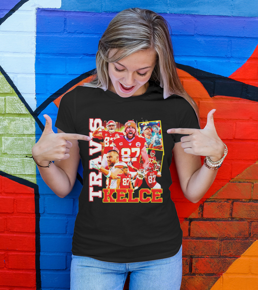 Travis Kelce Kansas City Chiefs 87 Football Champion T-Shirt