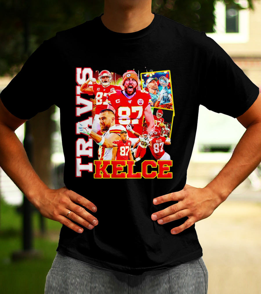 Travis Kelce Kansas City Chiefs 87 Football Champion T-Shirt