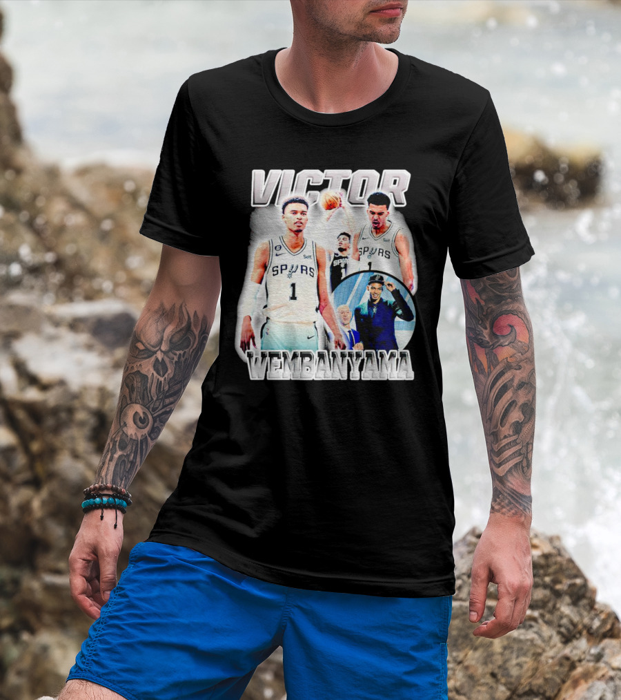 Victor Wembanyama Spurs Basketball Player NBA Draft Highlight T-Shirt