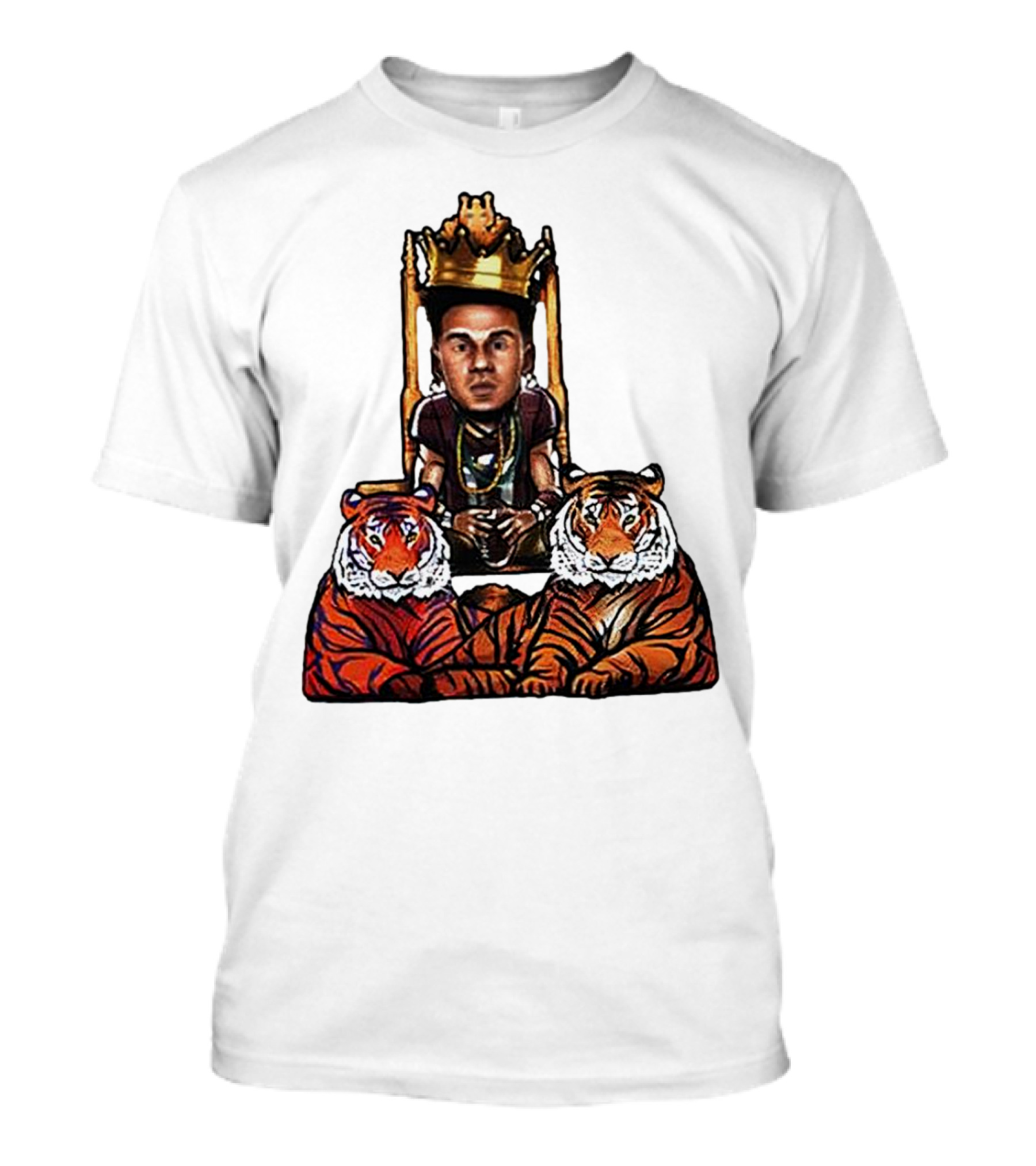 Jordan Travis Tigers King Florida State Seminoles Throne With Crown And Tigers T-Shirt