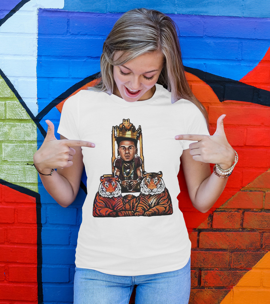 Jordan Travis Tigers King Florida State Seminoles Throne With Crown And Tigers T-Shirt