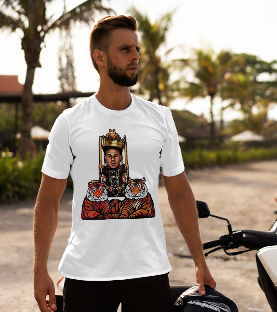 Jordan Travis Tigers King Florida State Seminoles Throne With Crown And Tigers T-Shirt