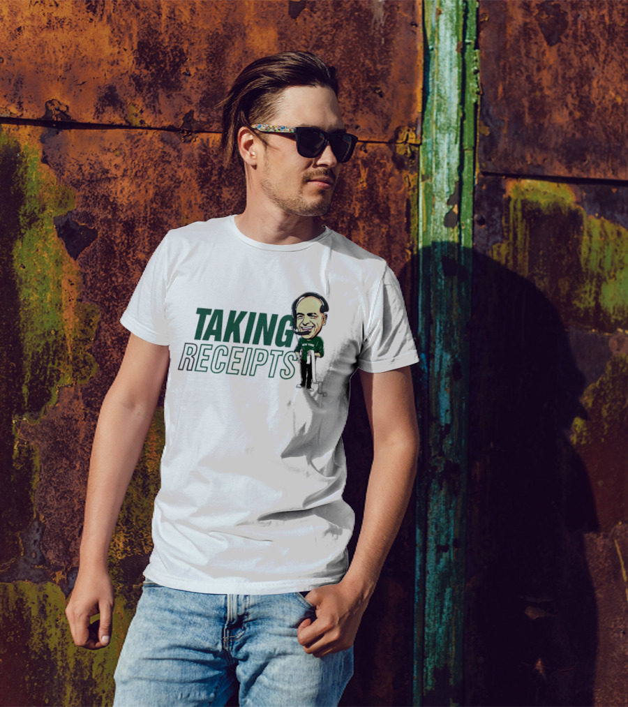 Robert Saleh New York Jets Taking Receipts Character T-Shirt