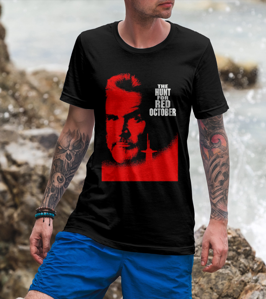 The Hunt For Red October Sean Connery Red Submarine Image T-Shirt