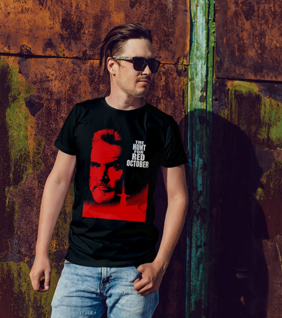 The Hunt For Red October Sean Connery Red Submarine Image T-Shirt