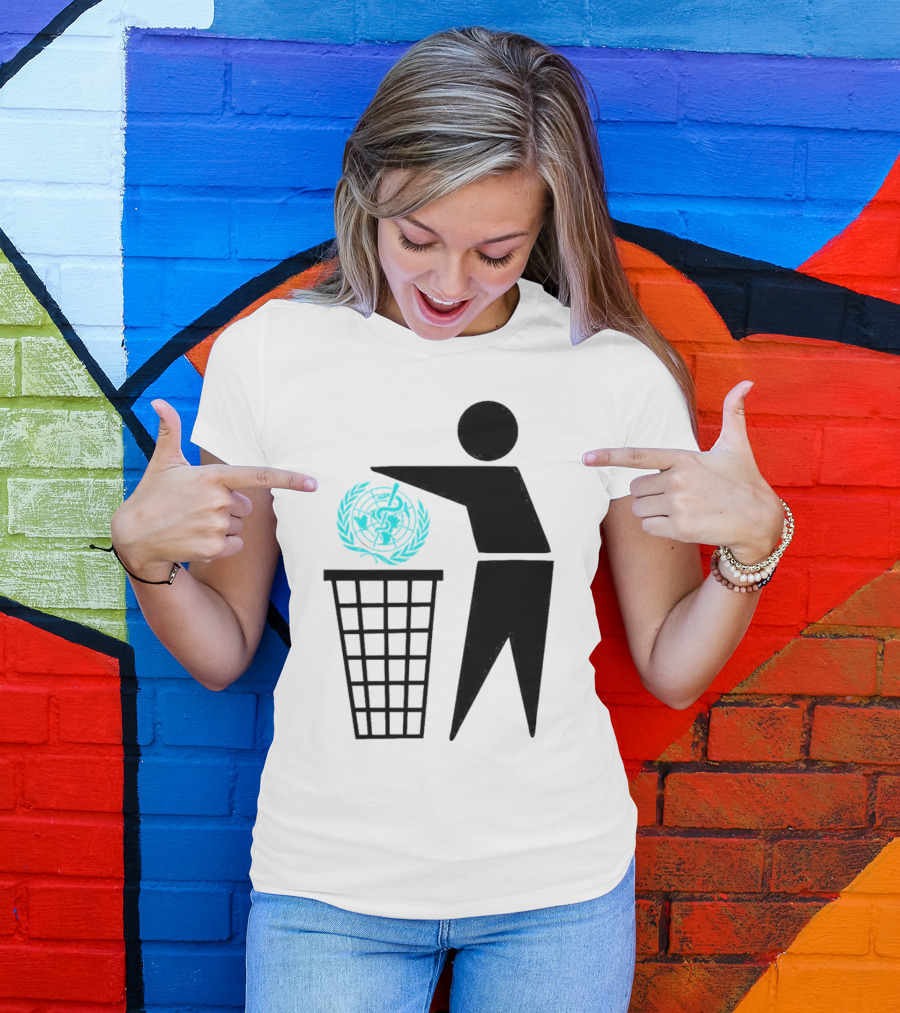Bin The WHO Emblem Discard Gesture T-Shirt