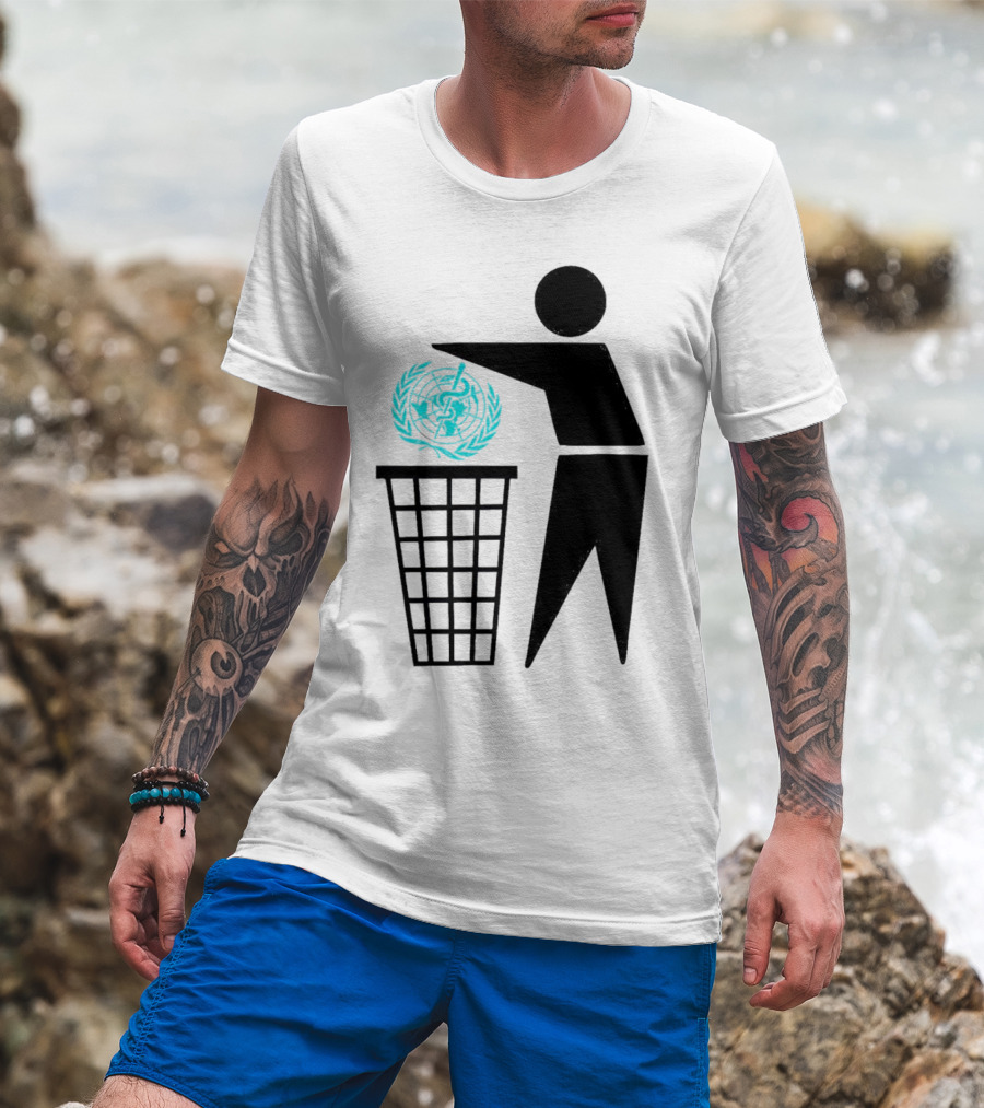 Bin The WHO Emblem Discard Gesture T-Shirt