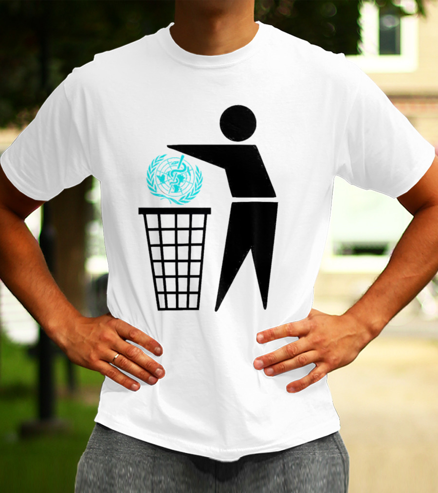 Bin The WHO Emblem Discard Gesture T-Shirt