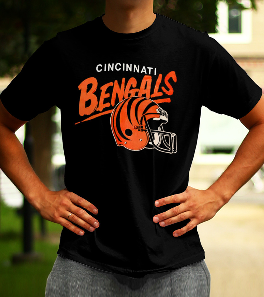 Cincinnati Bengals Football Team Helmet T-Shirt
