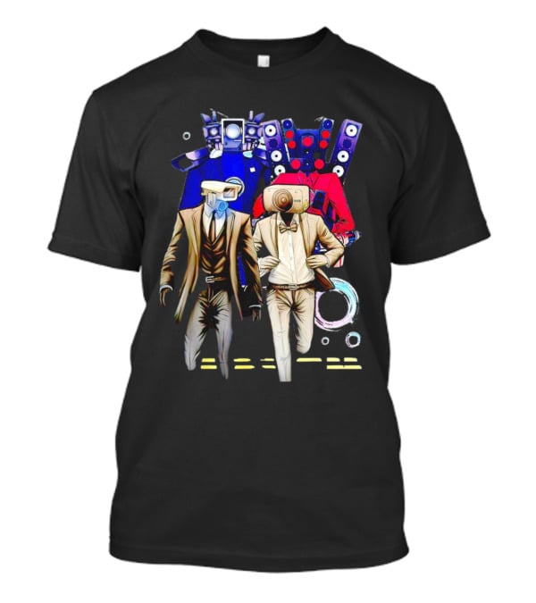 Cameraman Speakerman TVman Skibidi Toilet Character Compilation T-Shirt