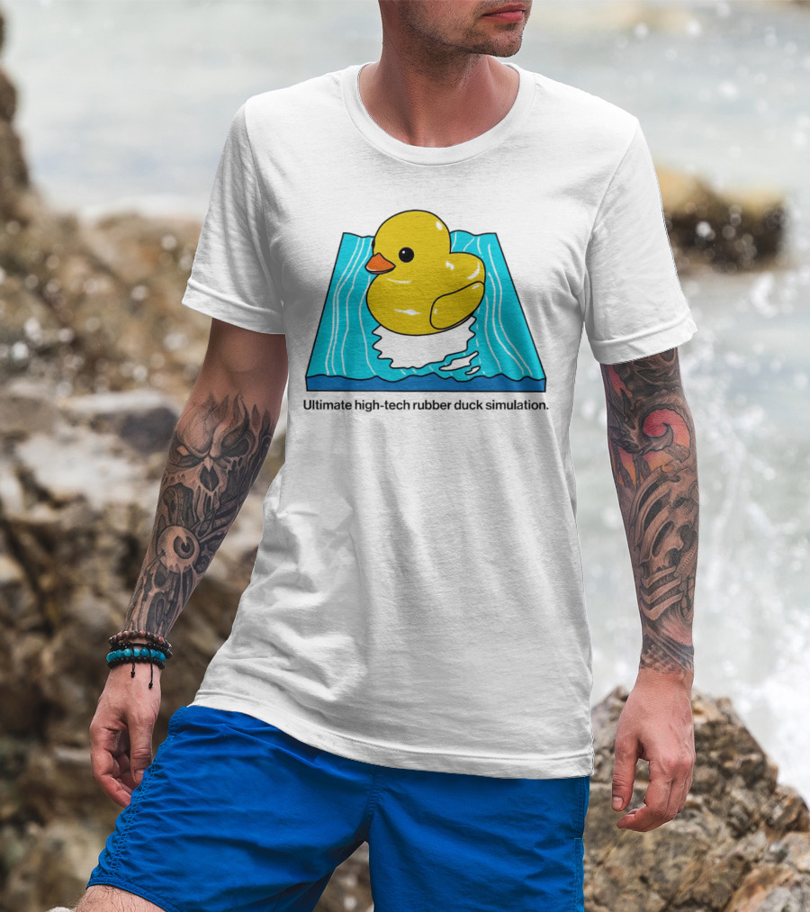 Ultimate High-Tech Rubber Duck Simulation Pool Platform T-Shirt