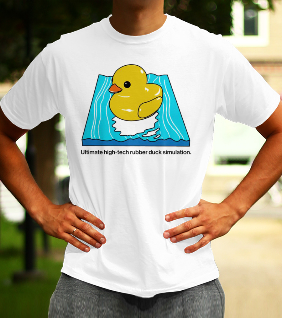 Ultimate High-Tech Rubber Duck Simulation Pool Platform T-Shirt