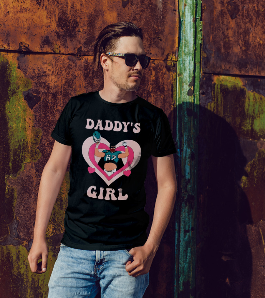 Daddy’s Girl 62 Philadelphia Eagles Football Player In Heart T-Shirt