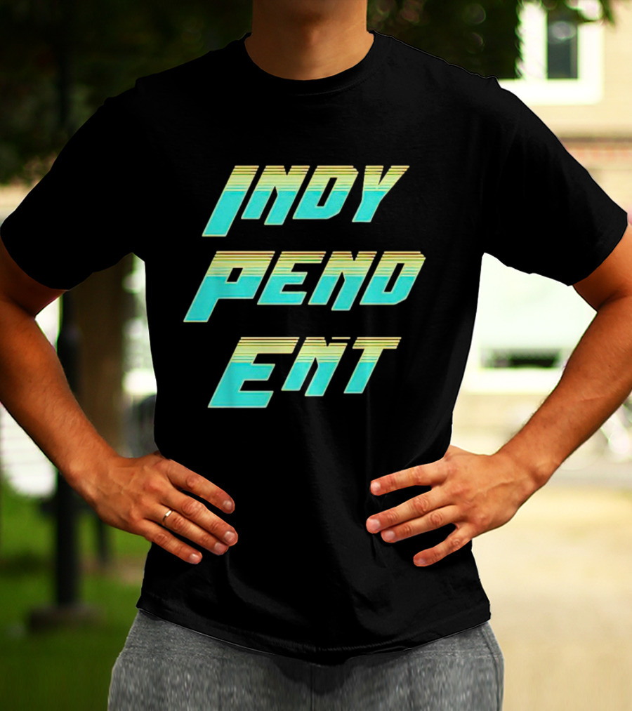 Indy Pend Ent Retro-style Text T-Shirt
