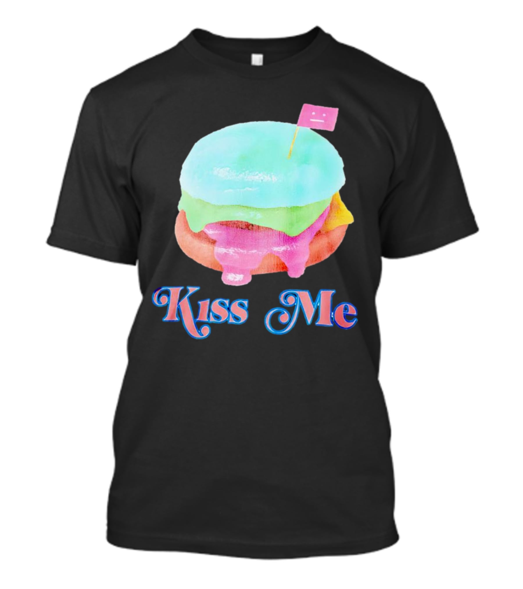 Kiss Me Pastel Burger Flag T-Shirt