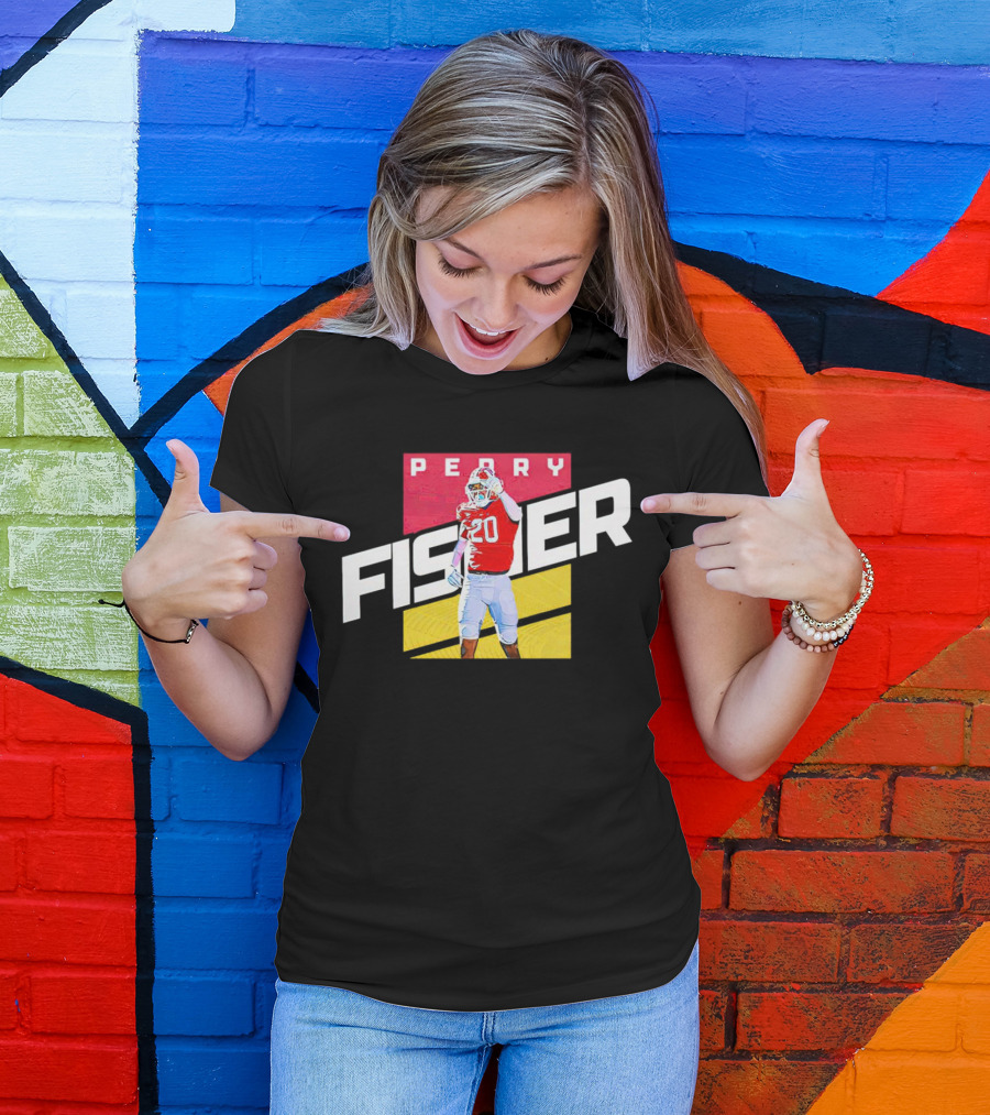 Perry Fisher Game Day Action Maryland Terrapins Football T-Shirt