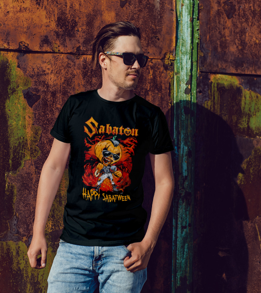 Sabaton Pumpkin Mic Sunglasses Happy Sabatween Halloween T-Shirt