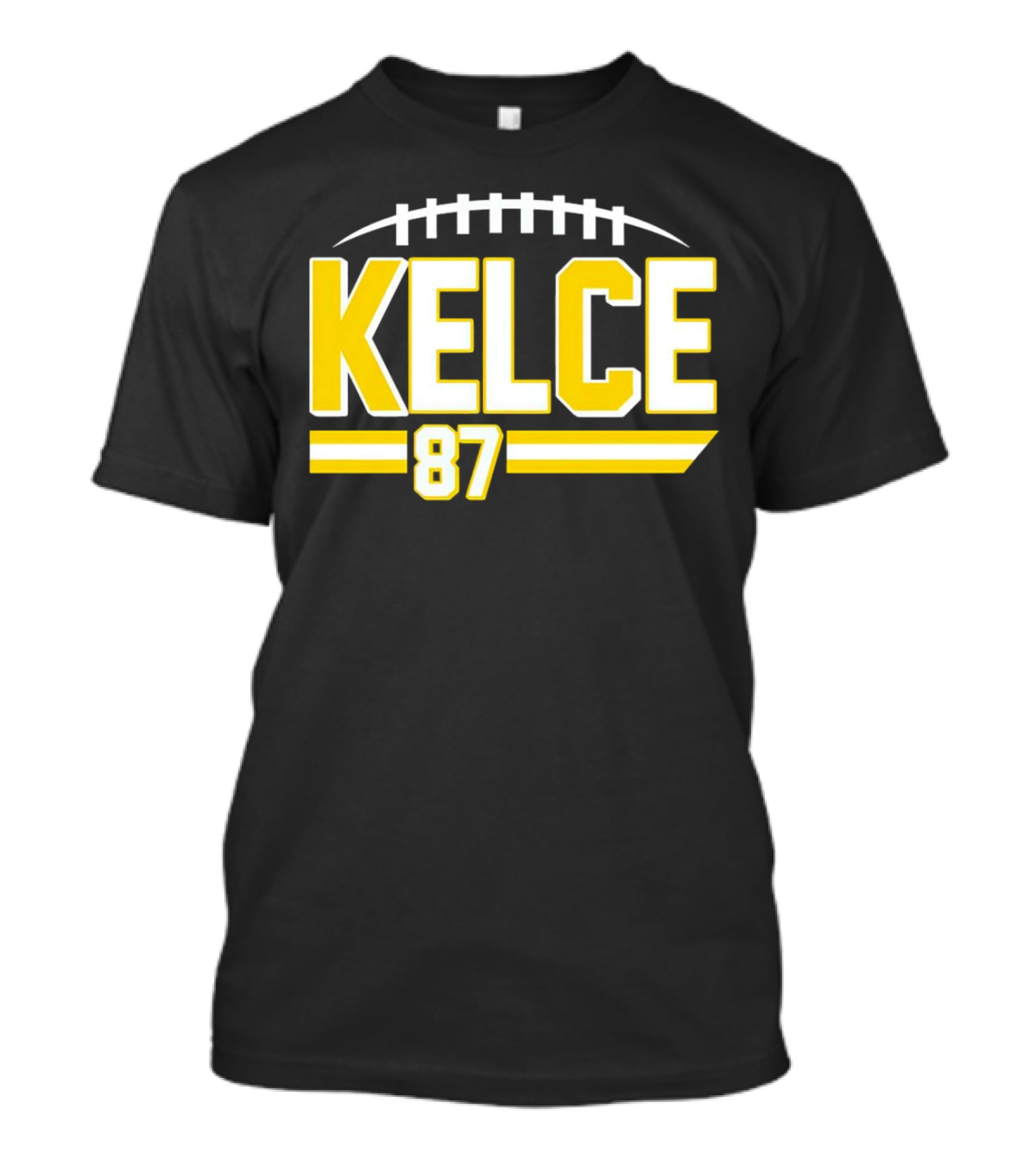 Kelce 87 Chiefs Football Team Icon Yellow Graphics T-Shirt