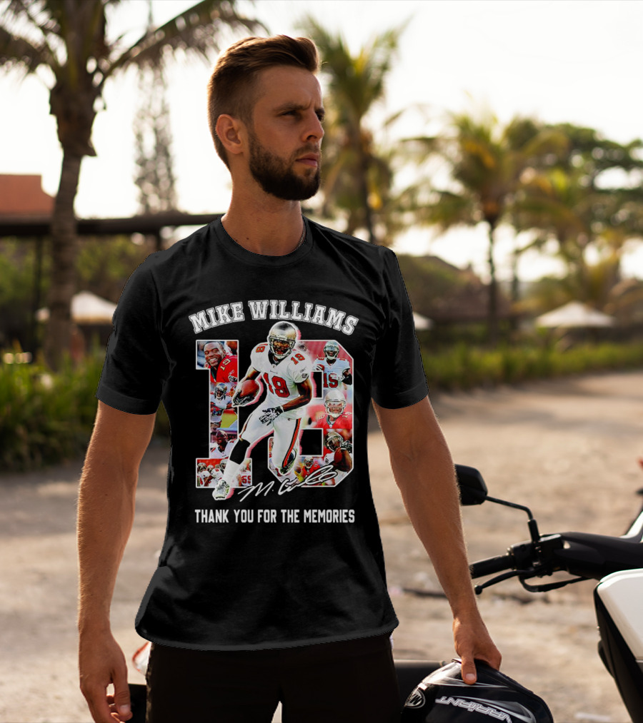 Mike Williams 19 Thank You For The Memories Tampa Bay Buccaneers Signature T-Shirt