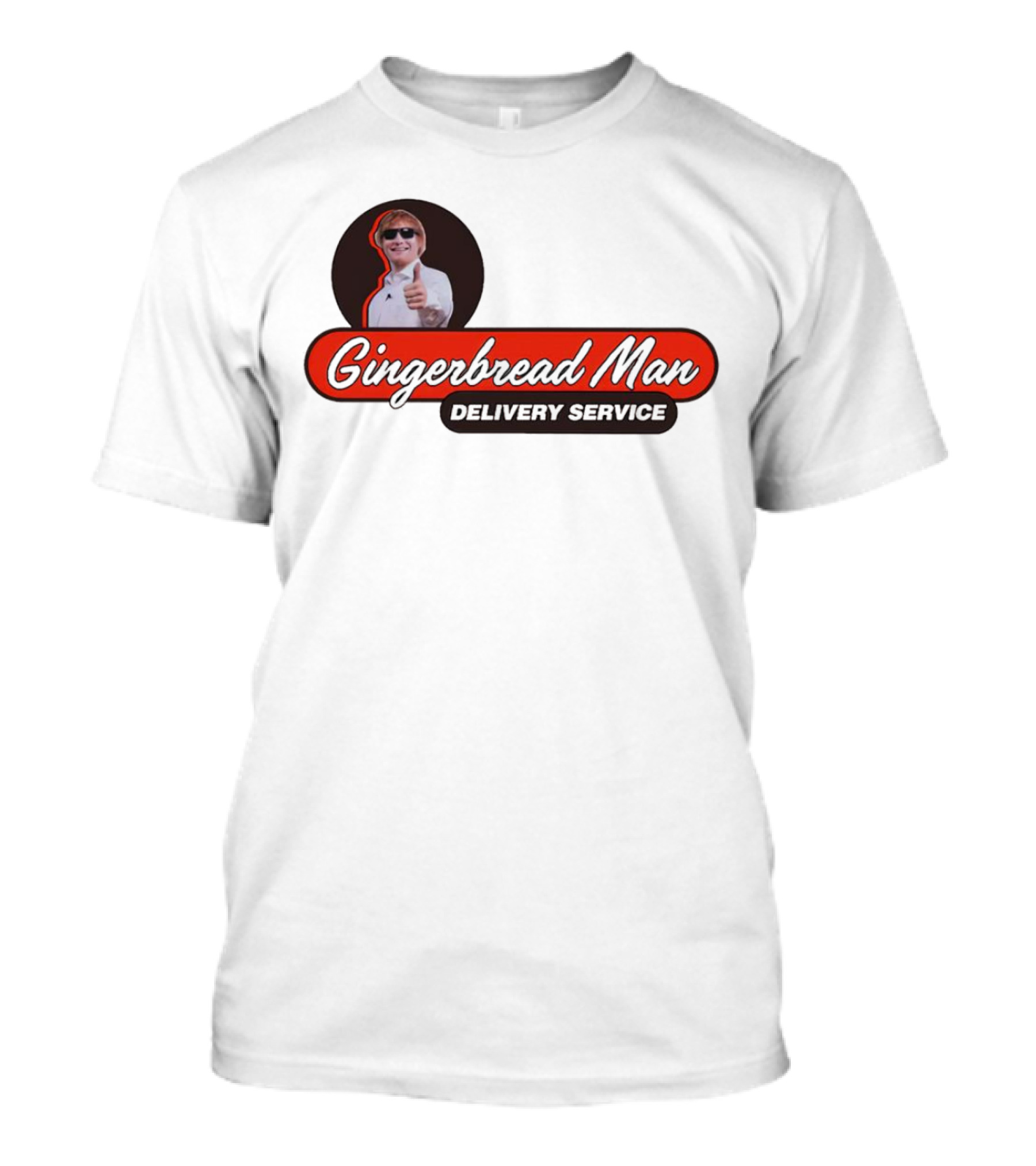 Gingerbread Man Delivery Service Cool Thumbs Up T-Shirt