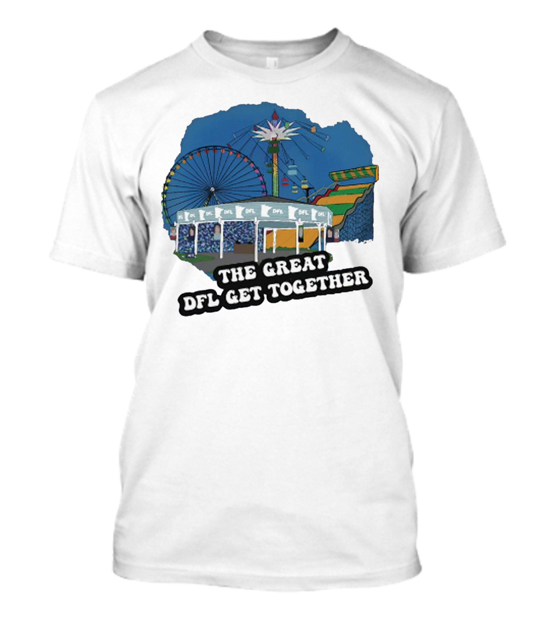 The Great DFL Get Together Ferris Wheel Carnival Scene T-Shirt