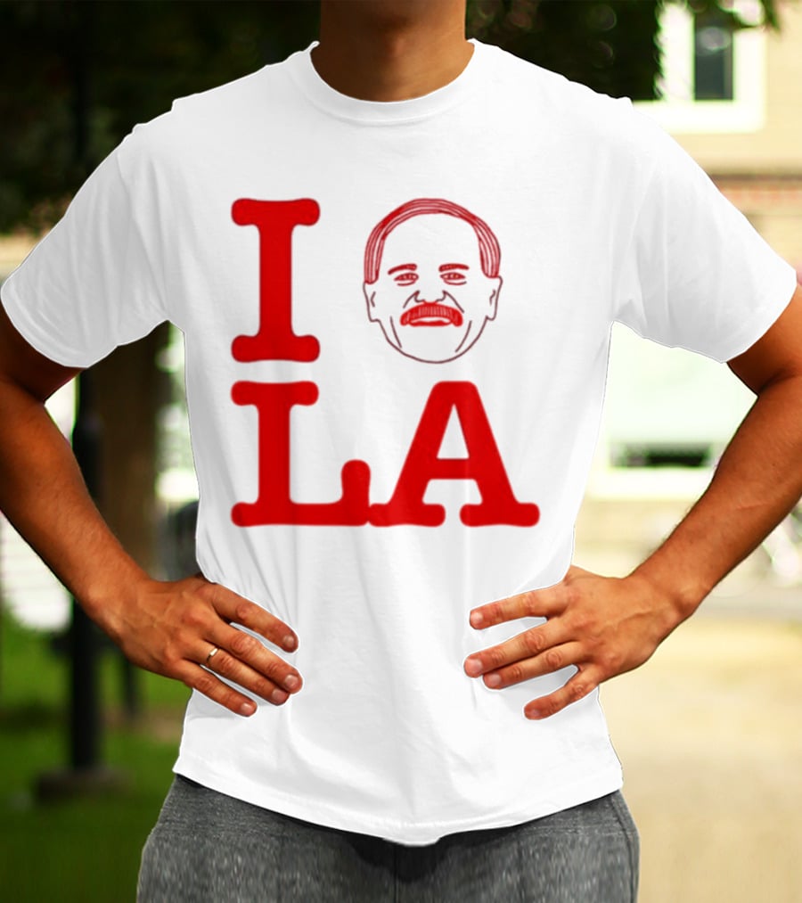 I Love John Kruk And LA With Mustache T-Shirt