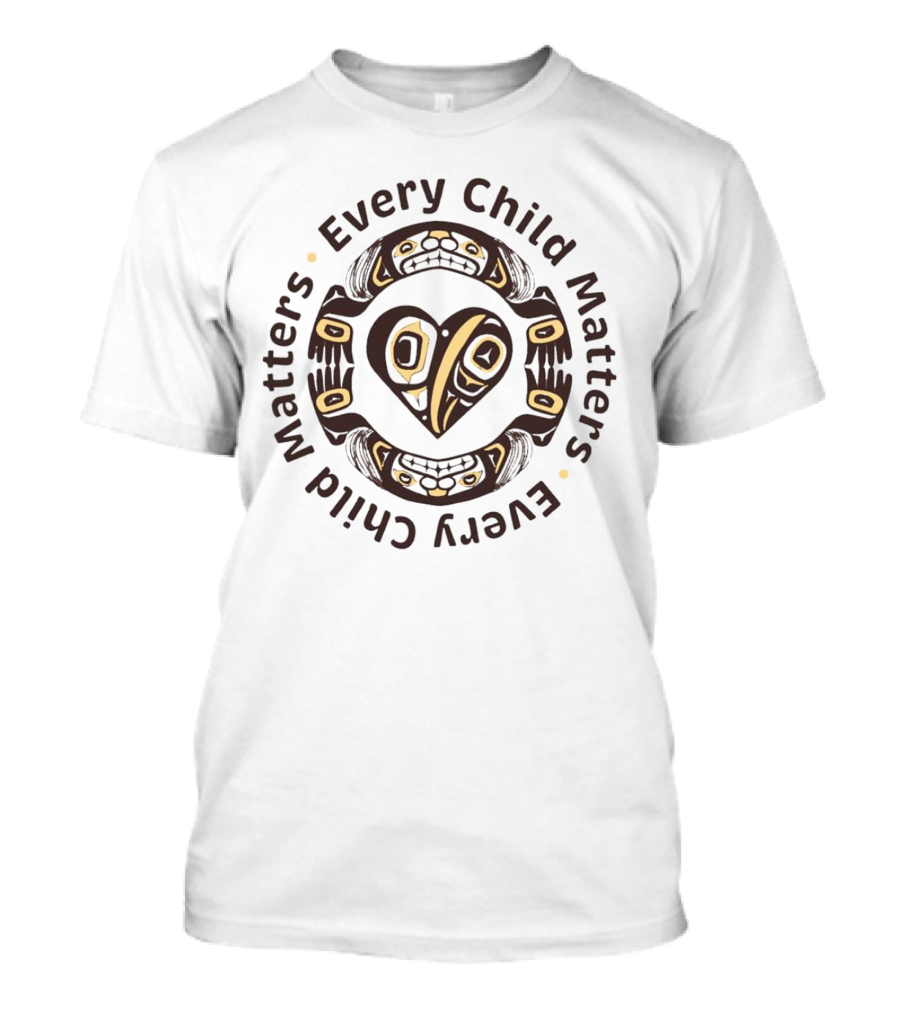 Every Child Matters Indigenous Symbol Heart T-Shirt