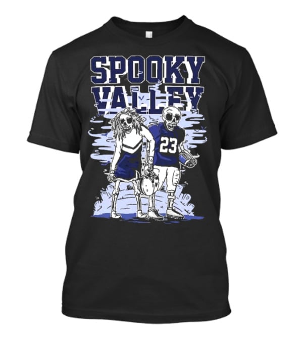 Spooky Valley Penn State Nittany Lions Halloween Skeleton Football Player And Cheerleader T-Shirt