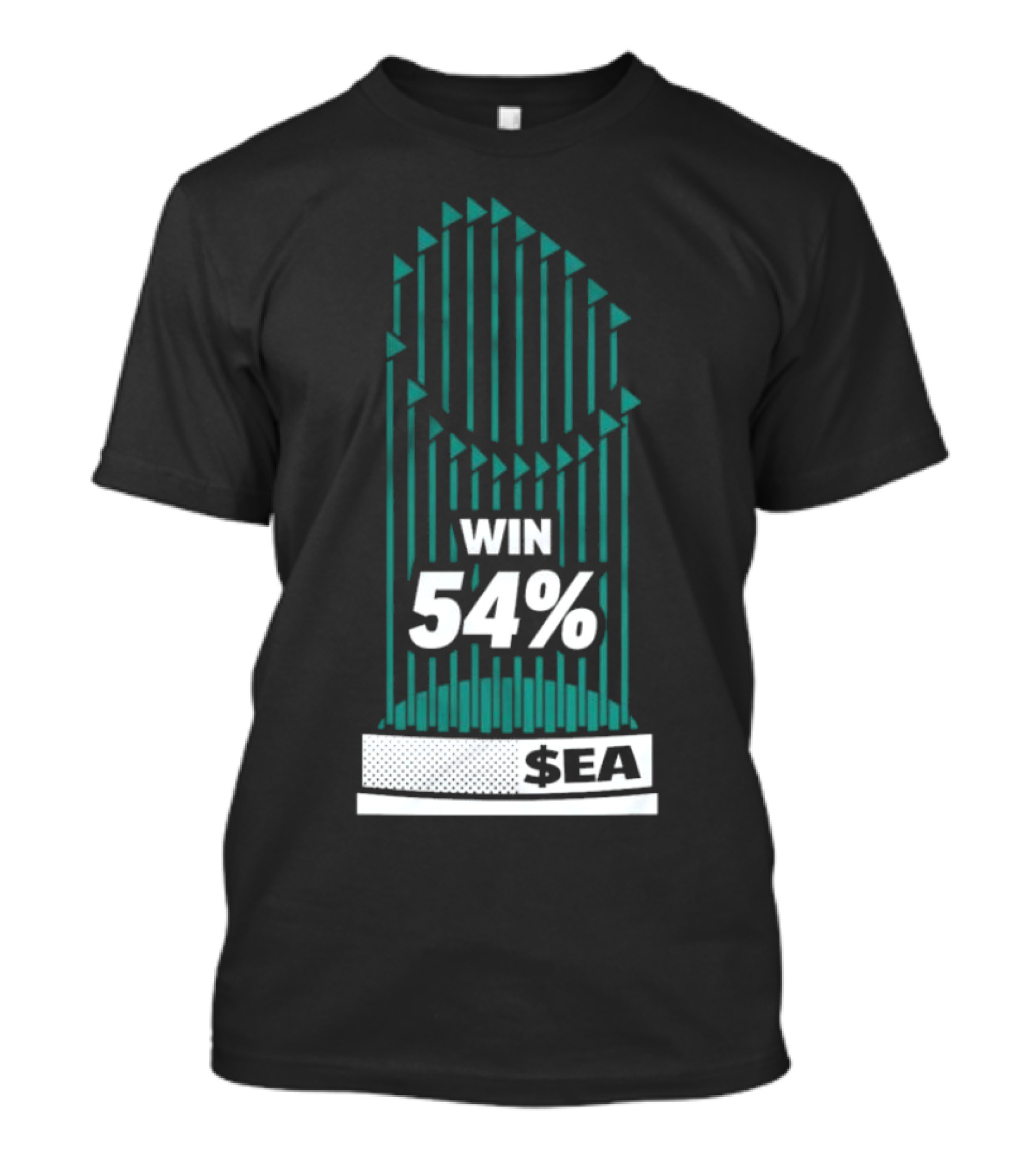 Seattle Mariners Win 54% $SEA Iconic Trophy T-Shirt