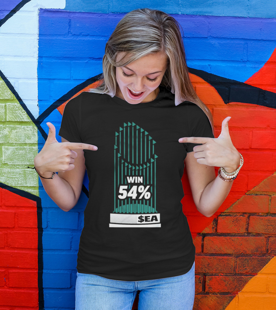 Seattle Mariners Win 54% $SEA Iconic Trophy T-Shirt